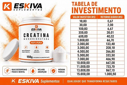 Aproveite a oportunidade de negócio do ano Clique no link da Eskiva Suplementos
